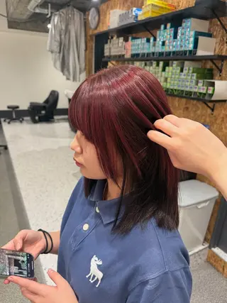 ミディアム カラー 🤍静岡/影島 李有/美容院🎀のヘアスタイル