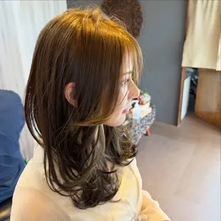 セミロング カラー ハイトーン/骨格矯正 カット/HARU✂️のヘアスタイル
