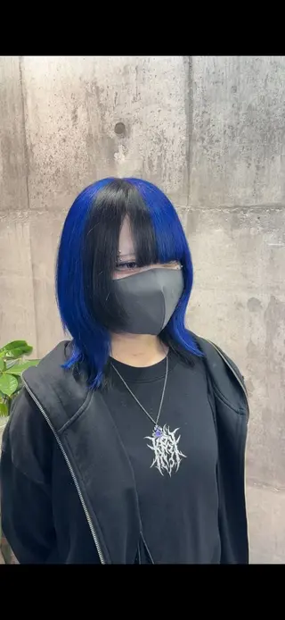 ミディアム カラー ハイトーン/メンズ/ ウルフ特化   小松のヘアスタイル