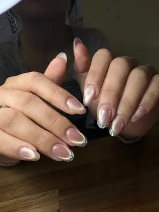 ネイル ユリ🎀長さだし/ パラジェル/持ち込みのネイルデザイン