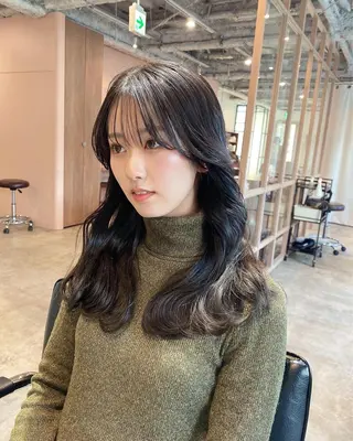 セミロング カラー ♡レイヤーカット れお♡のヘアスタイル