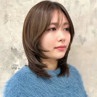 ミディアム 🌞レイヤー×カラー 前川那津美🌞のヘアスタイル