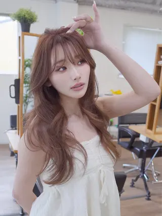 ロング 渋谷レイヤーカット❌ 縮毛矯正専門/武田涼のヘアスタイル