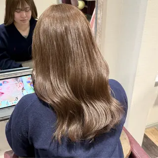 セミロング カラー 柔らかいbeige ¦韓国¦🩰マユ🩰のヘアスタイル