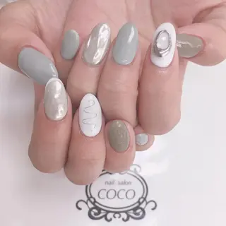 ロング カラー ヘアアレンジ キッズ ネイル nail Berunaのネイルデザイン