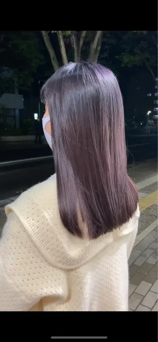 セミロング カラー 【育休中】EARTH 荒井店HARUNAのヘアスタイル