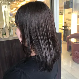 ミディアム 女性目線でつくる ボブ縮毛矯正のヘアスタイル