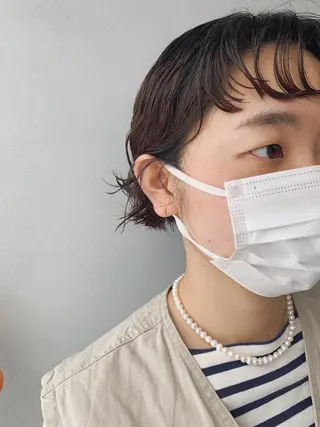 ショート パーマ ボブパーマコテ巻き風 パーマNo1深江秀平のヘアスタイル