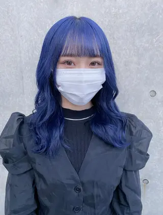 セミロング カラー ヘアアレンジ 韓国レイヤーカット/ 儚げカラーチナツのヘアスタイル