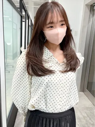 ロング 韓国レイヤーカット 髪質改善▫️水野有真のヘアスタイル