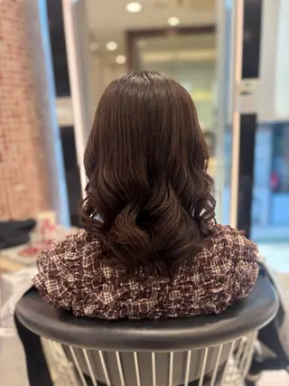 ミディアム パーマ 🌼銀座コテ巻き風パ ーマ🌼いでいあやのヘアスタイル