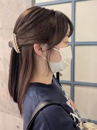 セミロング 🏹MIYU¦抜け感 ×柔らかカラーのヘアスタイル