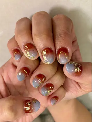 ネイル Aqua peachのネイルデザイン