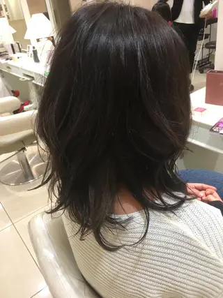 ロング パーマ ハイトーン/ブリーチ 山崎 悠次のヘアスタイル