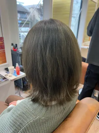 ミディアム cyan Amiのヘアスタイル