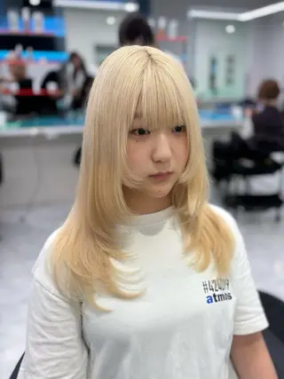ロング カラー 💛ハイトーン 色落ち可愛い💛のヘアスタイル
