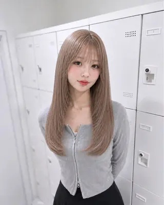 ロング カラー 💛ミルクティー 色落ち可愛い💛のヘアスタイル