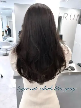 ロング City/louwe 韓国レイヤーカットのヘアスタイル