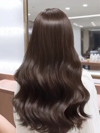ロング 絶対綺麗な暖色カラー 🎯あります✨増渕✨のヘアスタイル