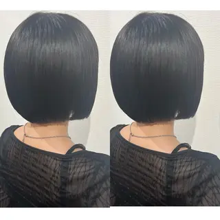 ショート 切っぱなし💇‍♀️ イヤリング🎨龍之介のヘアスタイル
