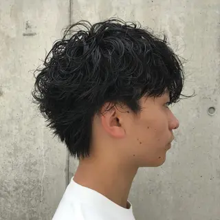 ショート パーマ メンズ 住本 大明のヘアスタイル