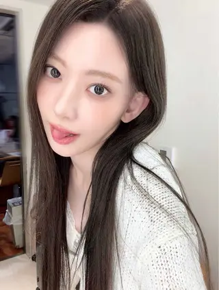ロング カラー ラベンダー💜グレー 🩶ミント‪🩵のヘアスタイル