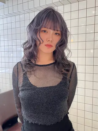 ミディアム カラー ヘアセット🎀パーマ Tsubasaのヘアスタイル