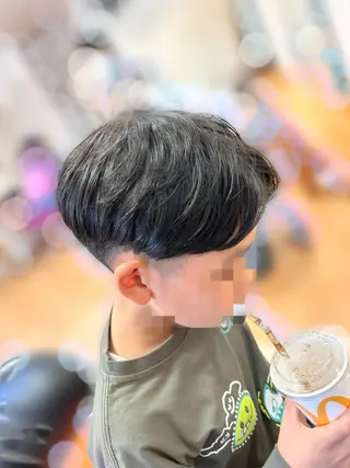 パーマ メンズ キッズ かぁちゃん 橋本のヘアスタイル