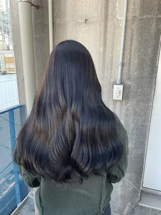 ロング カラー ヘアアレンジ 縮毛矯正/髪質改善/ ブリーチ毛/木元渓太のヘアスタイル