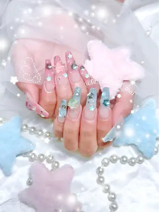 ネイル 🎀Mai 🎀7/7🈳⟡.·のネイルデザイン
