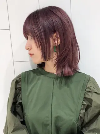 ミディアム カラー パーマ ヘアアレンジ ITbyALBUM 八王子店のヘアスタイル