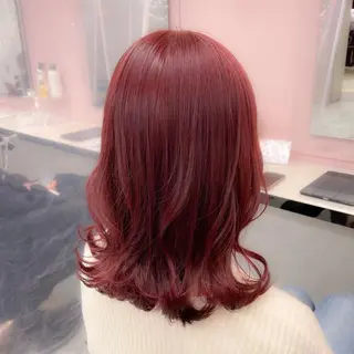 カラー ミディアム 🌹韓国×愛され暖色 渋谷🌹🍒のヘアスタイル