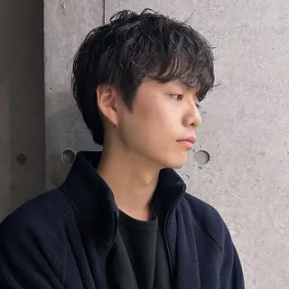 ショート パーマ メンズ 前野 日奈のヘアスタイル