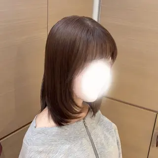 ミディアム カラー ハイトーン/似合わせ カット/AIRI🦋のヘアスタイル