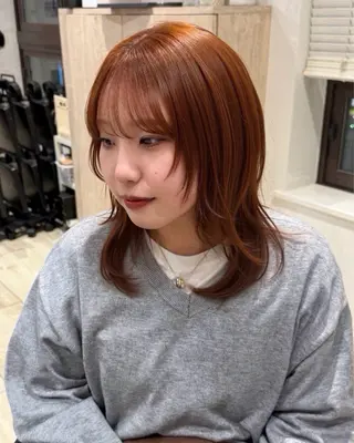 セミロング レイヤー×透明感🌀 カナ 銀座のヘアスタイル
