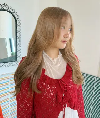 ミディアム カラー ブリーチカラー特化 梅田中崎町/あかりのヘアスタイル