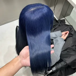 セミロング カラー 💫艶ハイトーン×髪 質改善💫リュウトのヘアスタイル