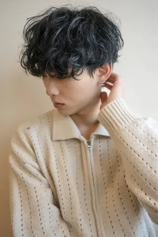 ショート パーマ メンズ おしゃれパーマ メンズ特化/みーまんのヘアスタイル