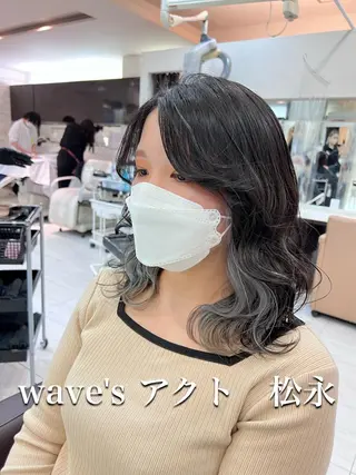 セミロング カラー ヘアアレンジ 🔶似合わせセンター パート/ヤス🔶のヘアスタイル