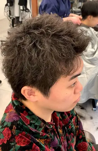 ショート パーマ メンズ 森川 力のヘアスタイル