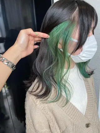 ロング カラー YUI/ ブリーチカラー🌷のヘアスタイル