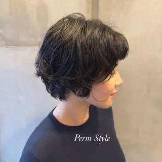 ショート パーマ 朝楽美髪✨推奨 ◎店長◎Keitaのヘアスタイル