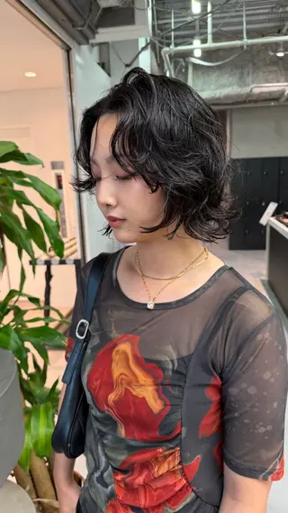 ショート パーマ 小田 晃瑛のヘアスタイル
