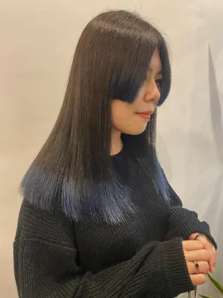 ロング カラー やました もえかのヘアスタイル
