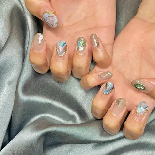 セミロング カラー ヘアアレンジ メンズ キッズ ネイル マツエク・マツパ アイブロウ el. by Aoのネイルデザイン