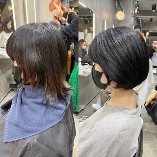 ショート カラー 透明感カラー🌿 グレージュ🐺陽介のヘアスタイル