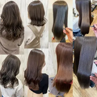 セミロング カラー ヘアアレンジ 夜23時まで予約🉑 reverieあきらのヘアスタイル