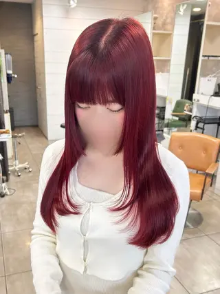 ロング レイヤー/艶髪カラー 森本くるみのヘアスタイル