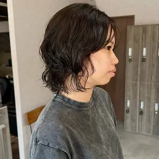 ショート パーマ 中村 友香のヘアスタイル