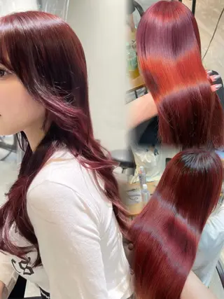 ロング カラー ヘアアレンジ 🎀ハイトーン・艶 カラー HANA🎀のヘアスタイル